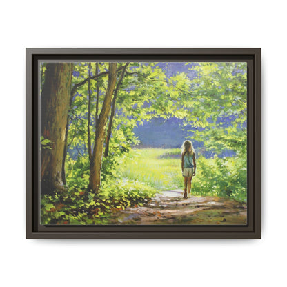 INTO THE LIGHT 11 – A captivating artwork featuring a luminous scene that evokes a sense of depth, movement, and serenity, framed in premium pinewood for timeless décor.