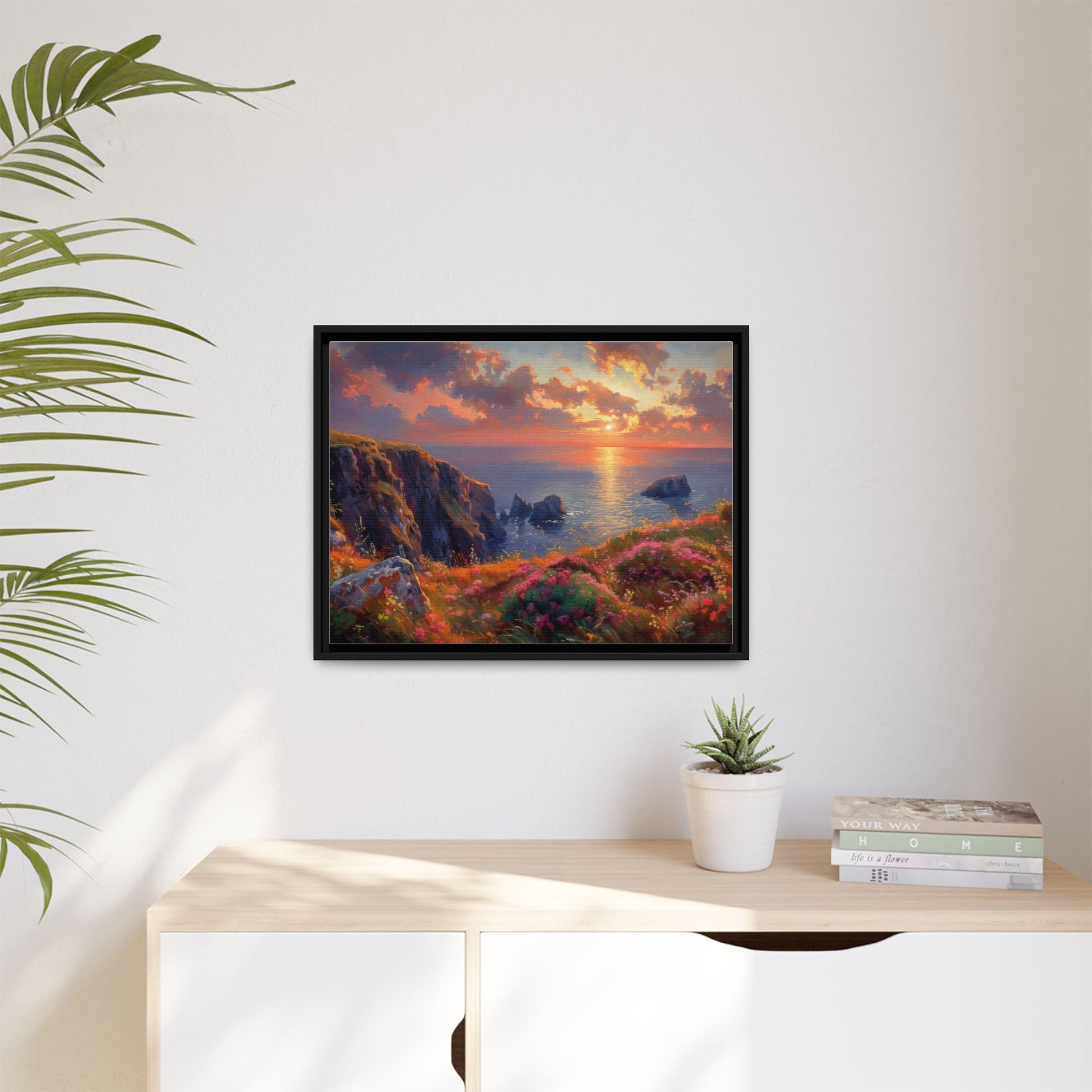 End of The Day wall art featuring a serene sunset landscape, printed on high-quality canvas to bring peaceful beauty and warmth to your home décor.