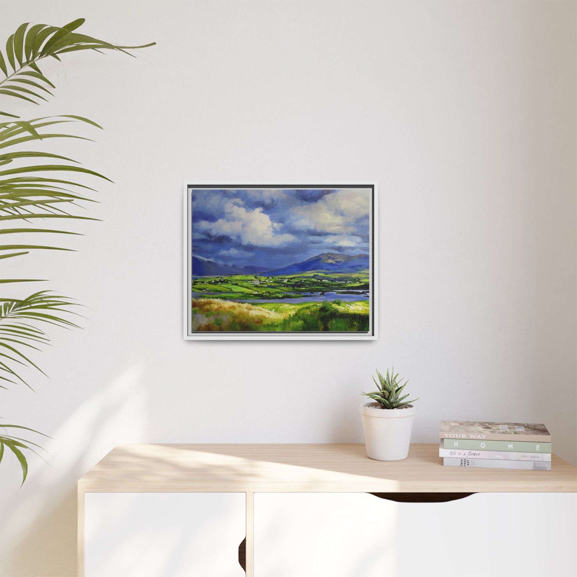 Connemara Fields - Stunning Irish landscape canvas print showcasing the serene beauty of Connemara's fields.