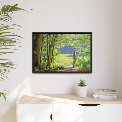 INTO THE LIGHT 11 – A captivating artwork featuring a luminous scene that evokes a sense of depth, movement, and serenity, framed in premium pinewood for timeless décor.