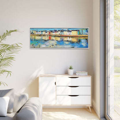 Galway Reflections wall art featuring serene Irish landscapes and water reflections, framed in premium quality wood.