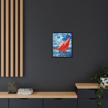 Single Galway Hooker – Premium Pinewood Art Frame for Timeless Décor