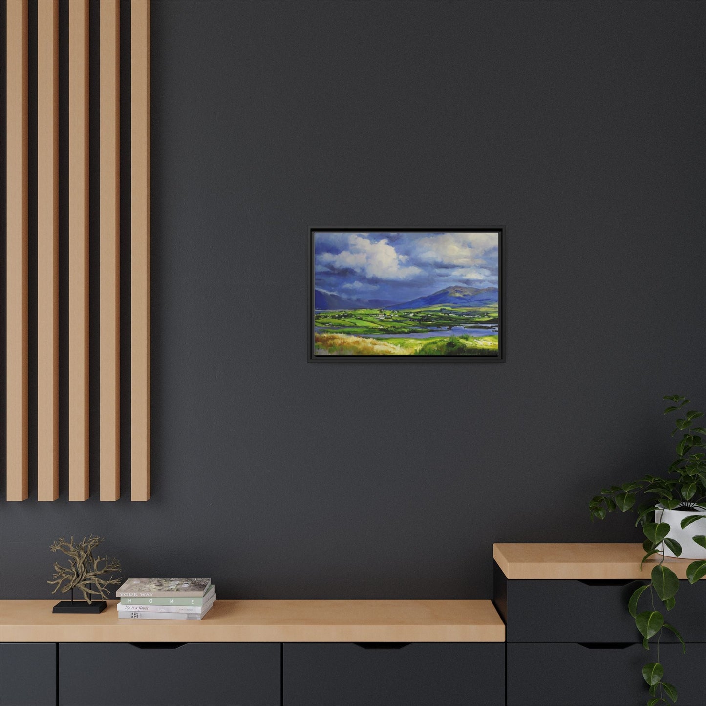 Connemara Fields - Stunning Irish landscape canvas print showcasing the serene beauty of Connemara's fields.