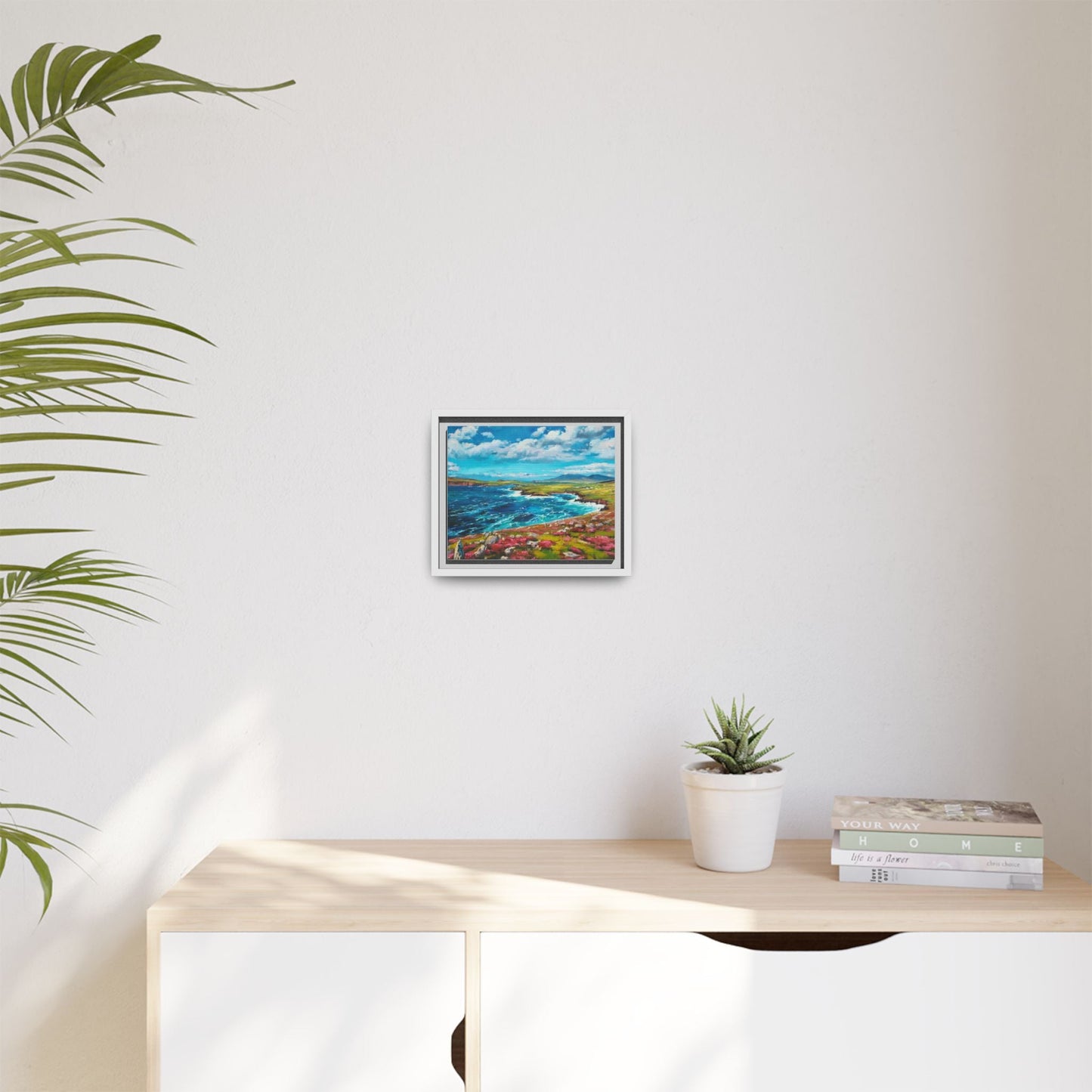 Dingle Peninsula wall art featuring a scenic view of Ireland's rugged coastline, printed on high-quality canvas with a premium frame.