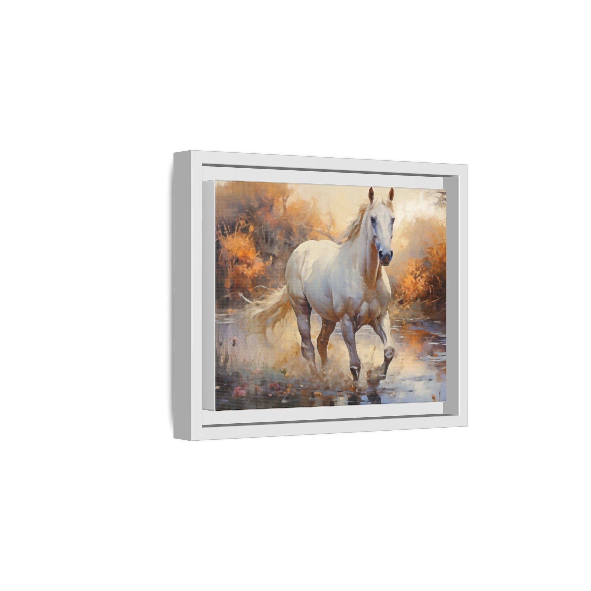 Arabian Horse – Elegant Pinewood Framed Wall Art for Timeless Décor