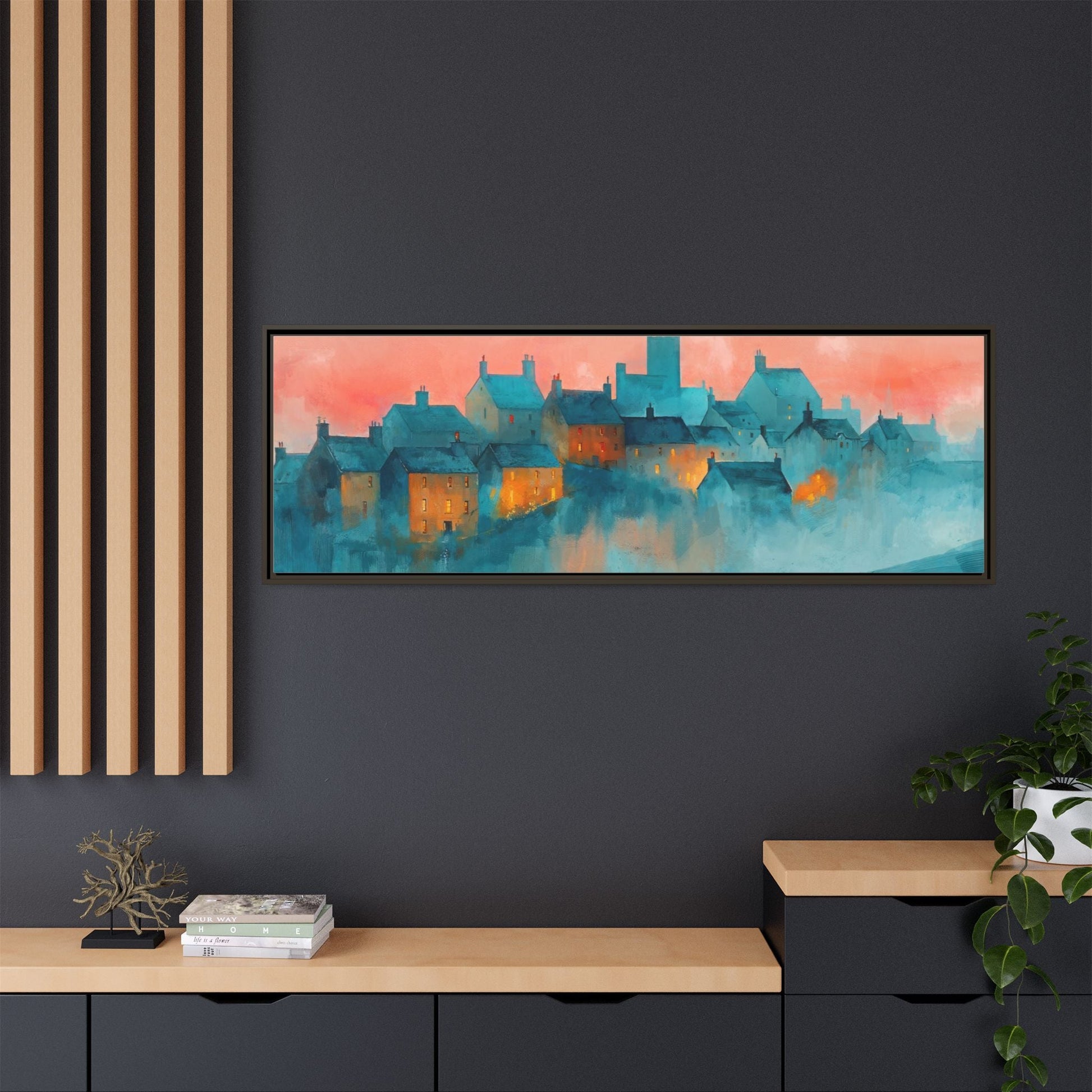 A Castle Town - Beautiful Landscape Canvas Print for all places Décor