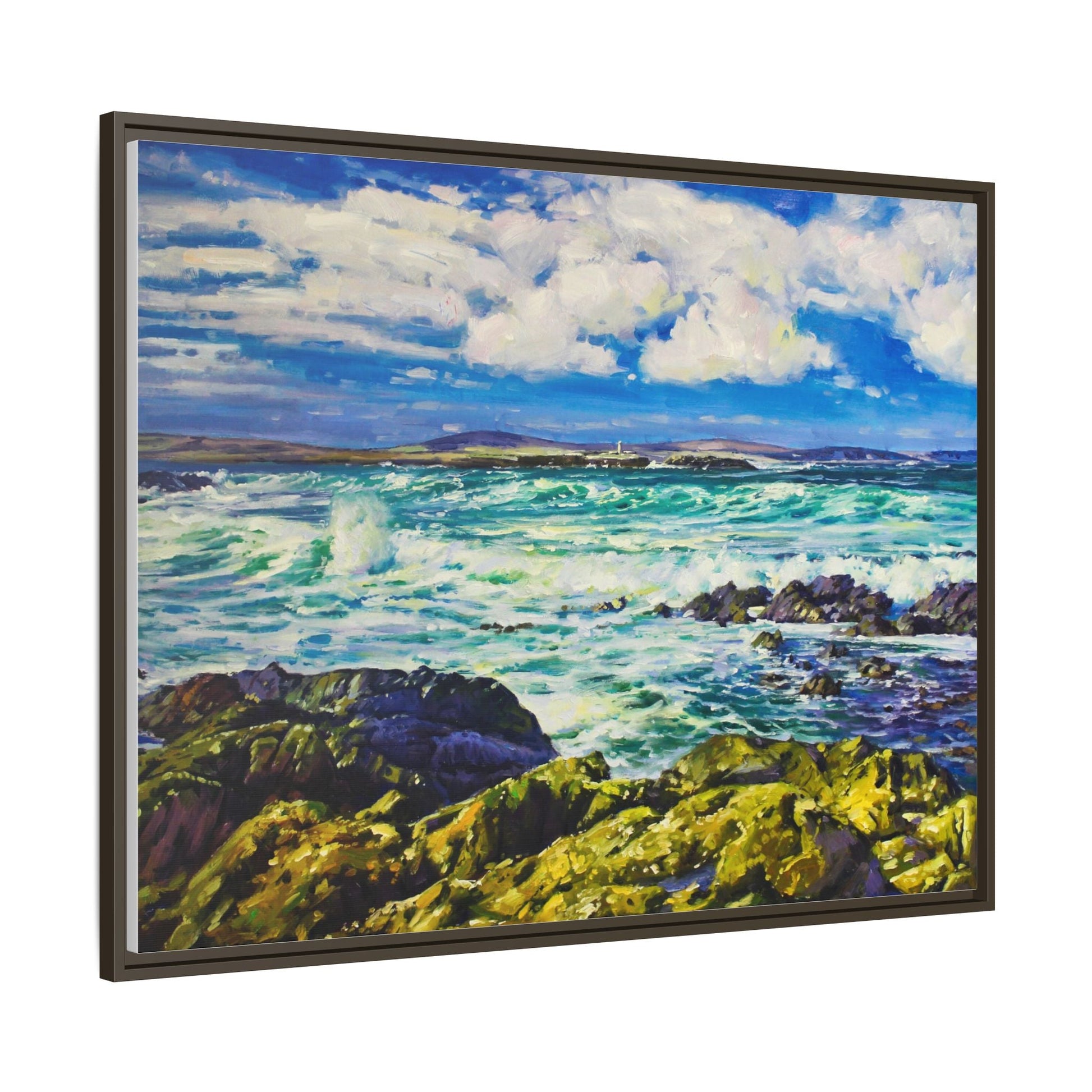 Ballyglass Lighthouse Erris wall art featuring the stunning coastal lighthouse, framed in premium materials for a perfect addition to any living space.