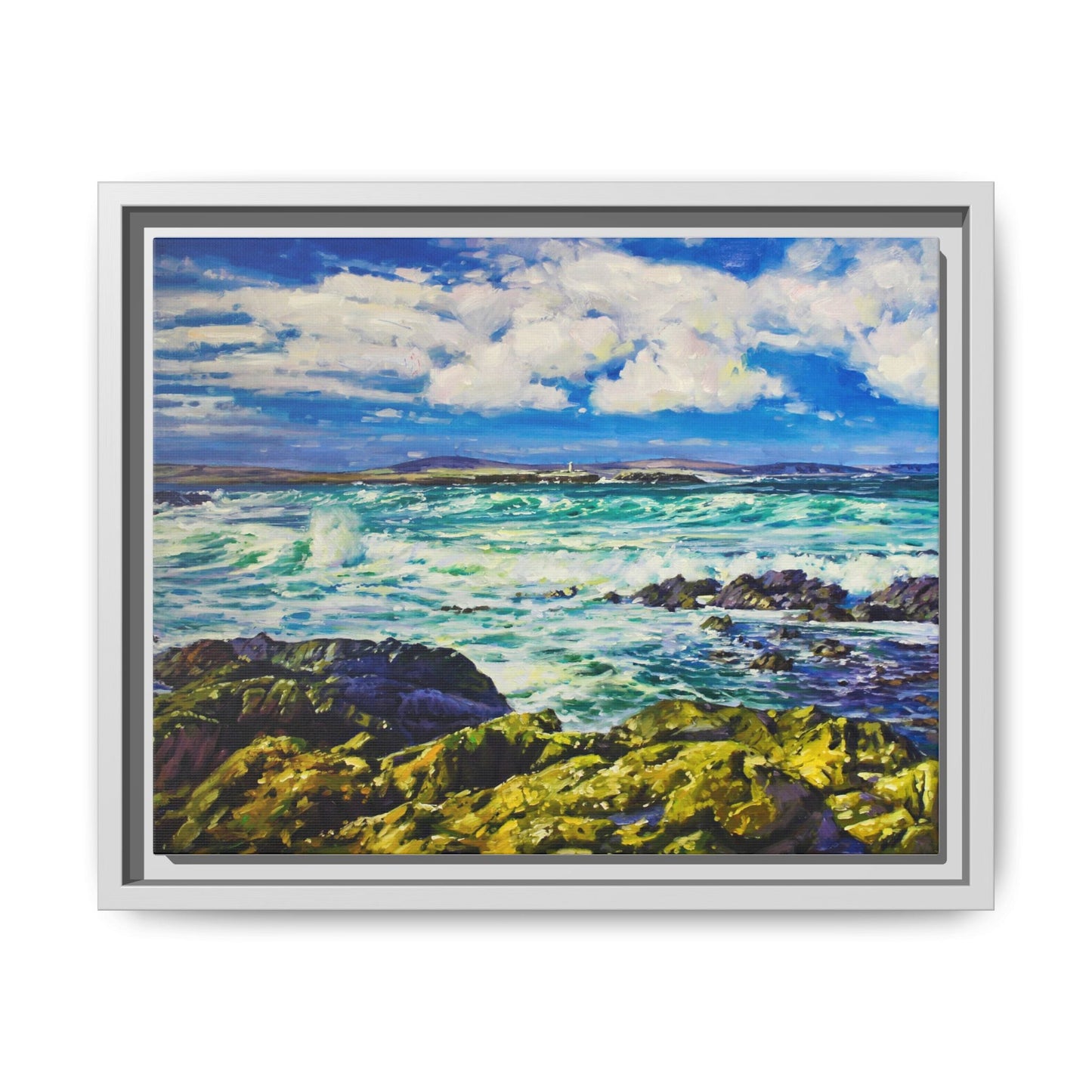 Ballyglass Lighthouse Erris wall art featuring the stunning coastal lighthouse, framed in premium materials for a perfect addition to any living space.