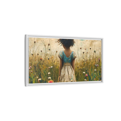 Young Girl In Flowers Wall Art - Graceful Portrait of Girl Surrounded by Flowers for Home Décor