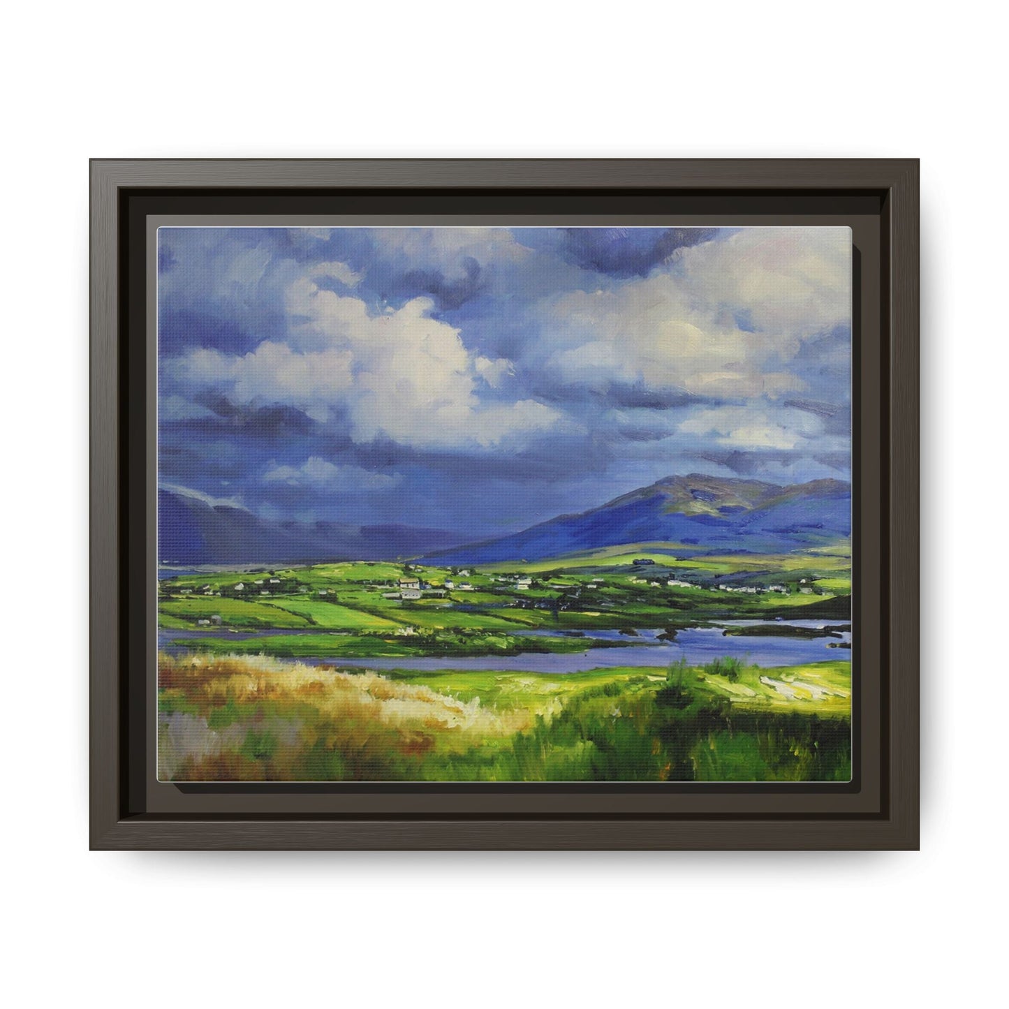 Connemara Fields - Stunning Irish landscape canvas print showcasing the serene beauty of Connemara's fields.