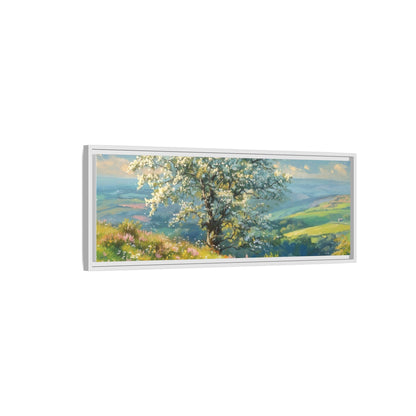 Whitethorn in Bloom wall art featuring a vibrant scene of blooming whitethorn trees, printed on high-quality canvas for a natural and timeless décor.