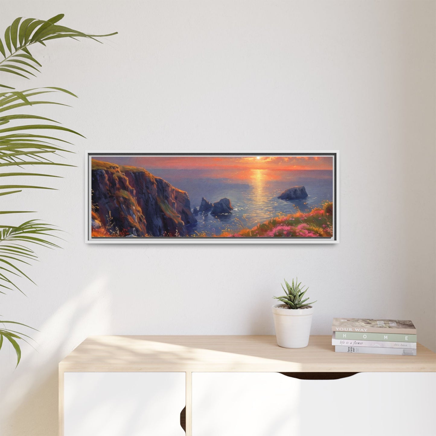 End of The Day wall art featuring a serene sunset landscape, printed on high-quality canvas to bring peaceful beauty and warmth to your home décor.