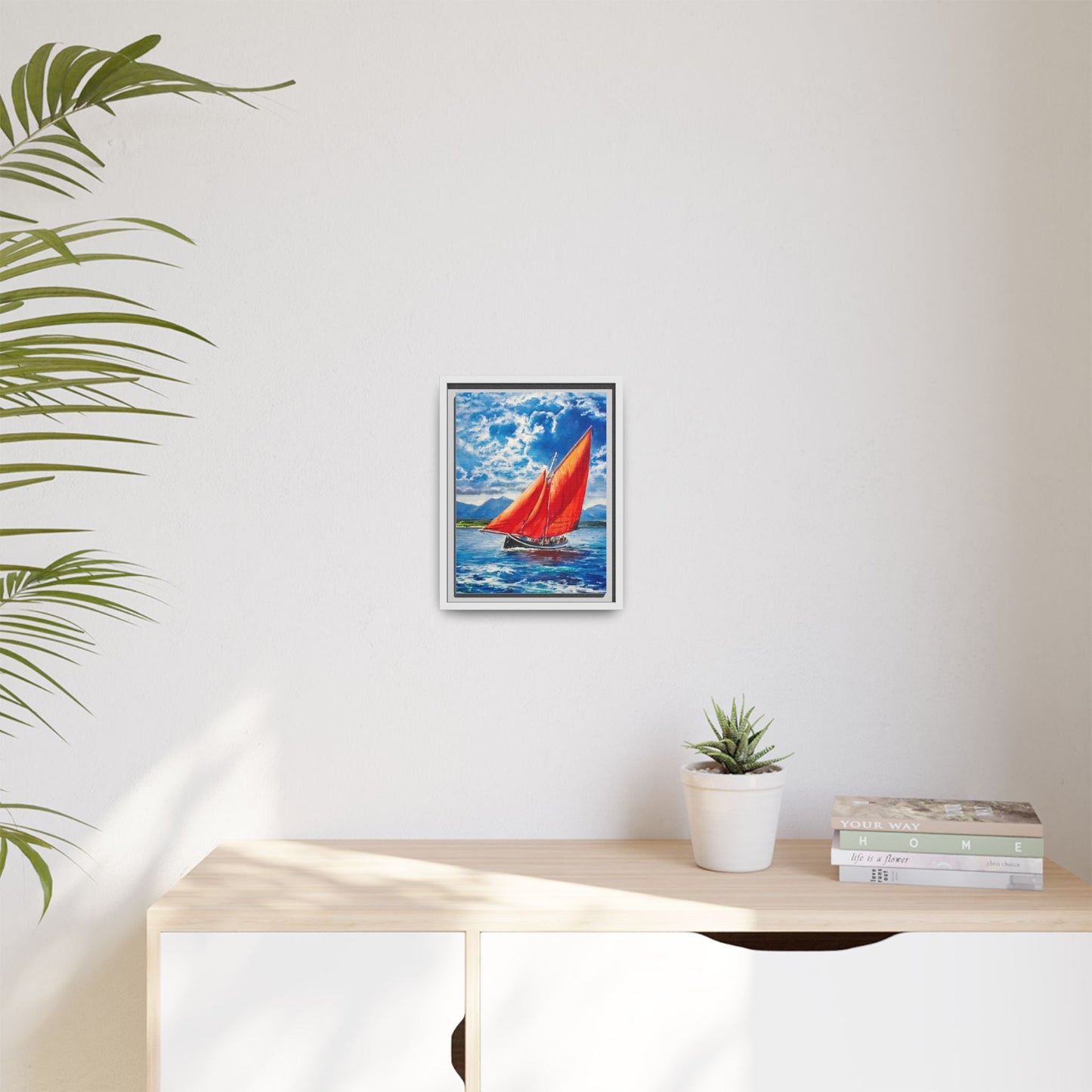 Single Galway Hooker – Premium Pinewood Art Frame for Timeless Décor