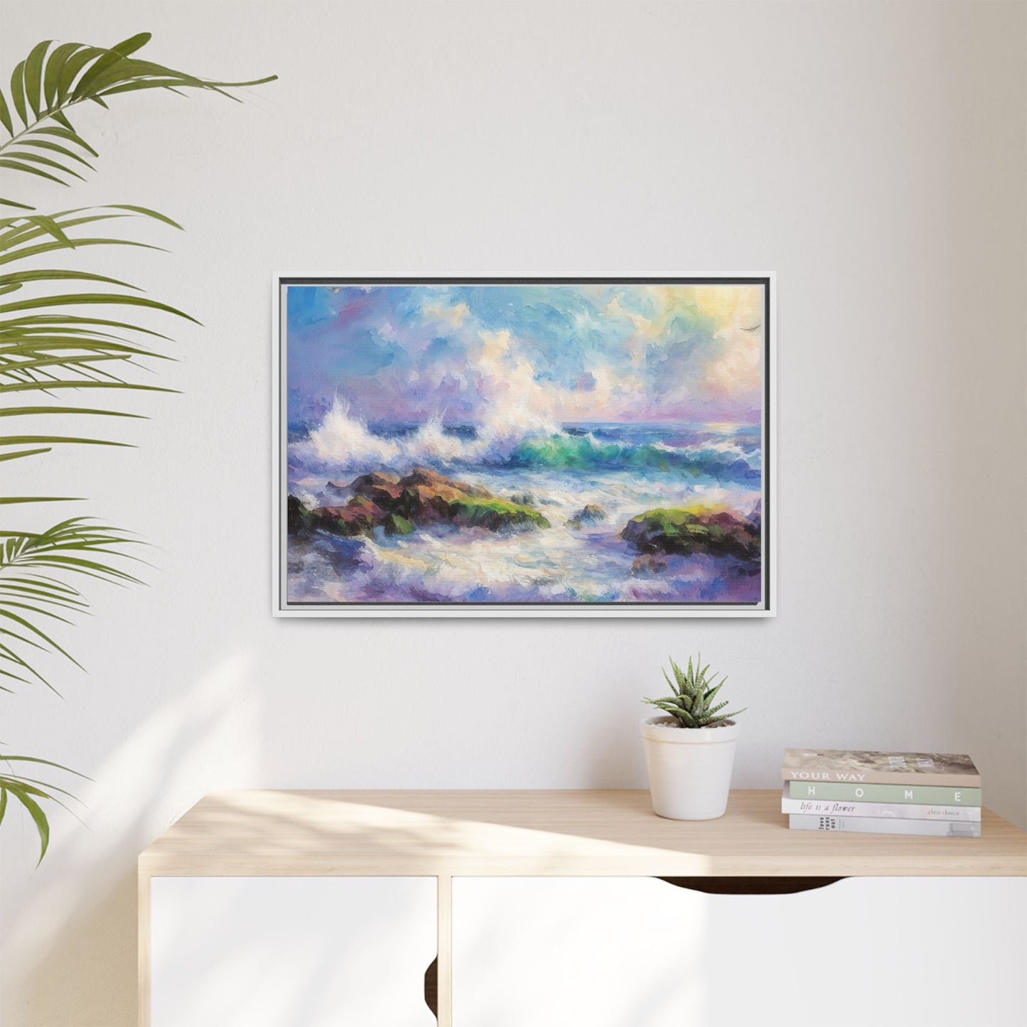 Achill Shoreline wcol wall art showcasing the stunning Irish coastal landscape, printed on high-quality canvas for a timeless and serene addition to your home décor.