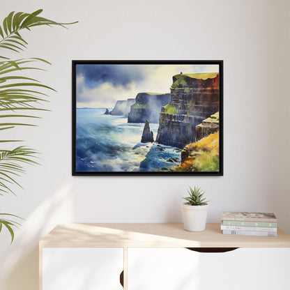 Watercolour of Cliffs of Moher – Beautiful Coastal Landscape Canvas Print