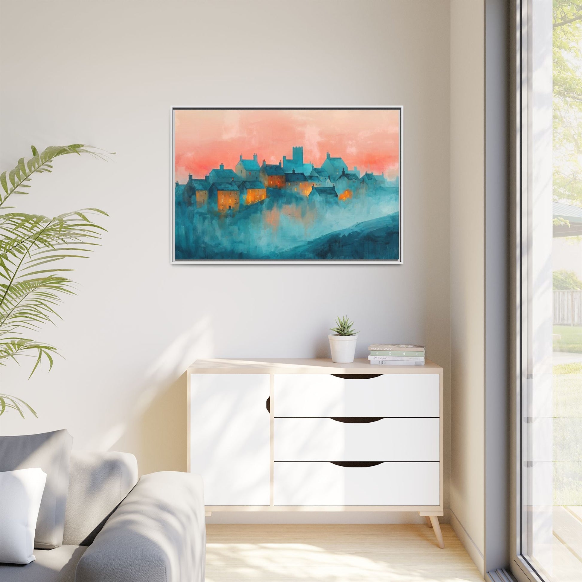 A Castle Town - Beautiful Landscape Canvas Print for all places Décor