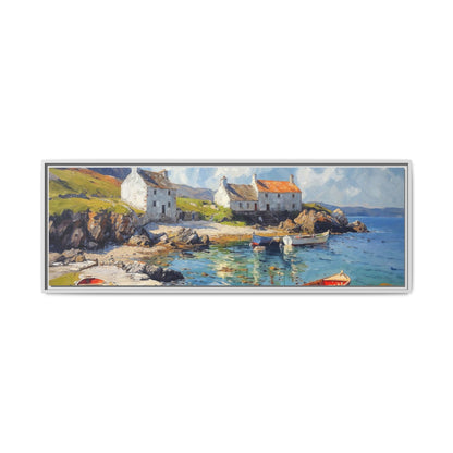 Island Harbour Coastal Landscape - Serene Wall Art Print for Home Décor