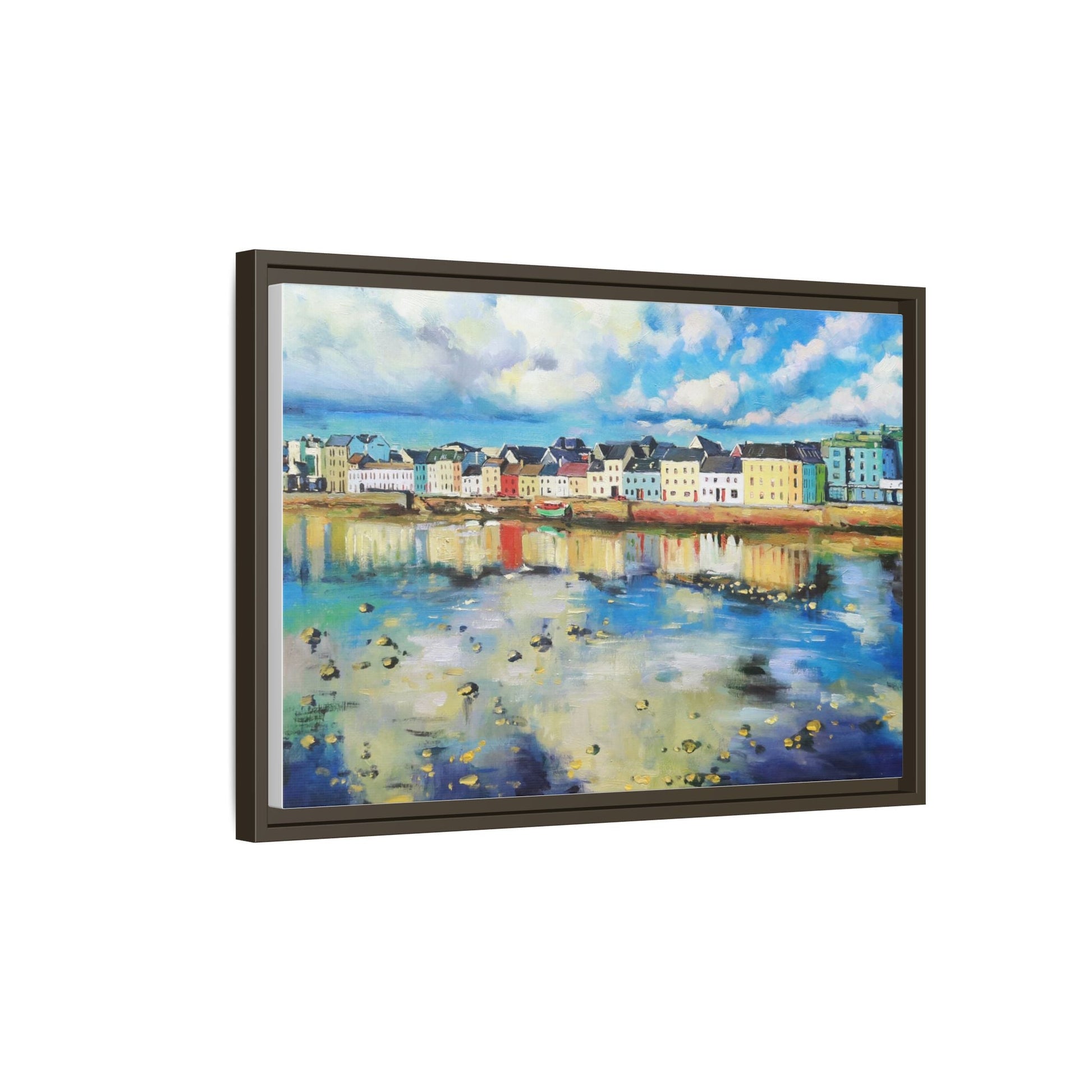 Galway Reflections wall art featuring serene Irish landscapes and water reflections, framed in premium quality wood.