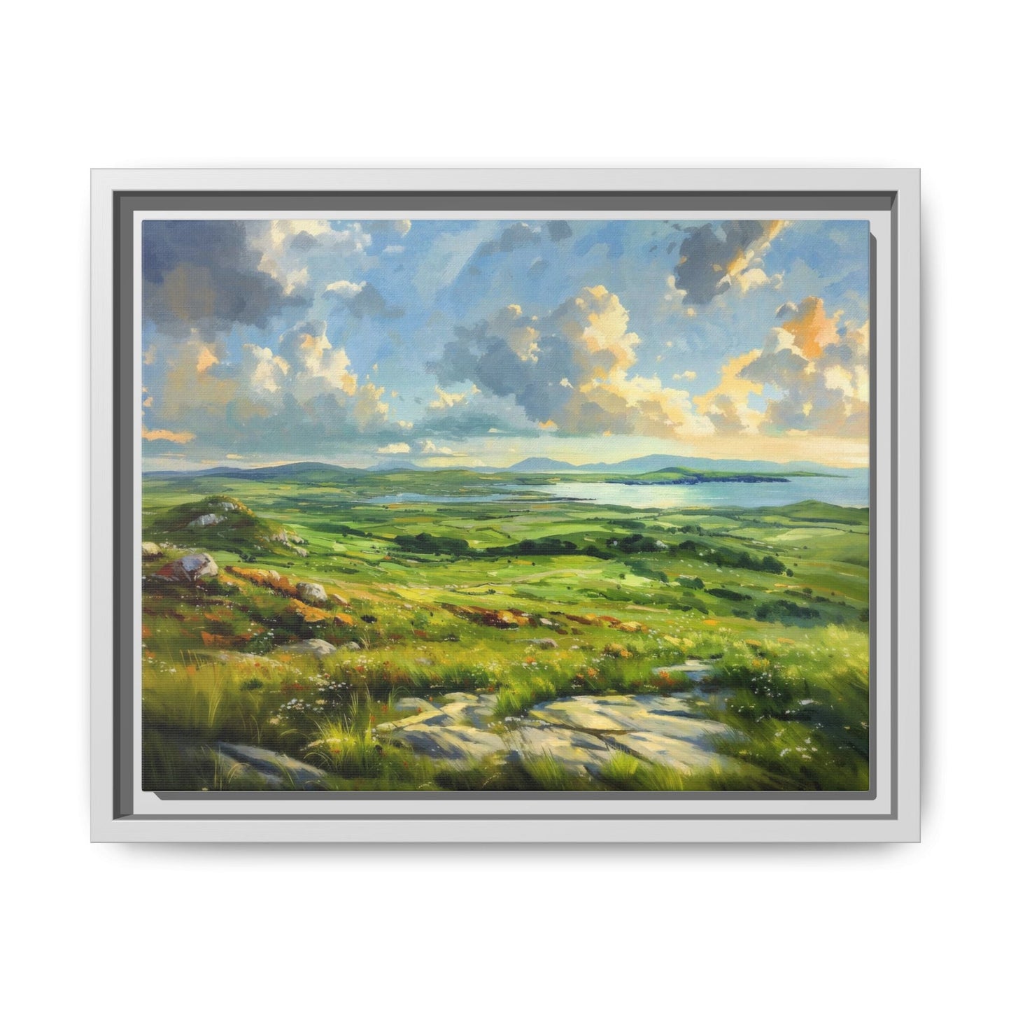 Wild Atlantic Summer Vista Wall Art - Breathtaking Coastal Landscape for Home Décor