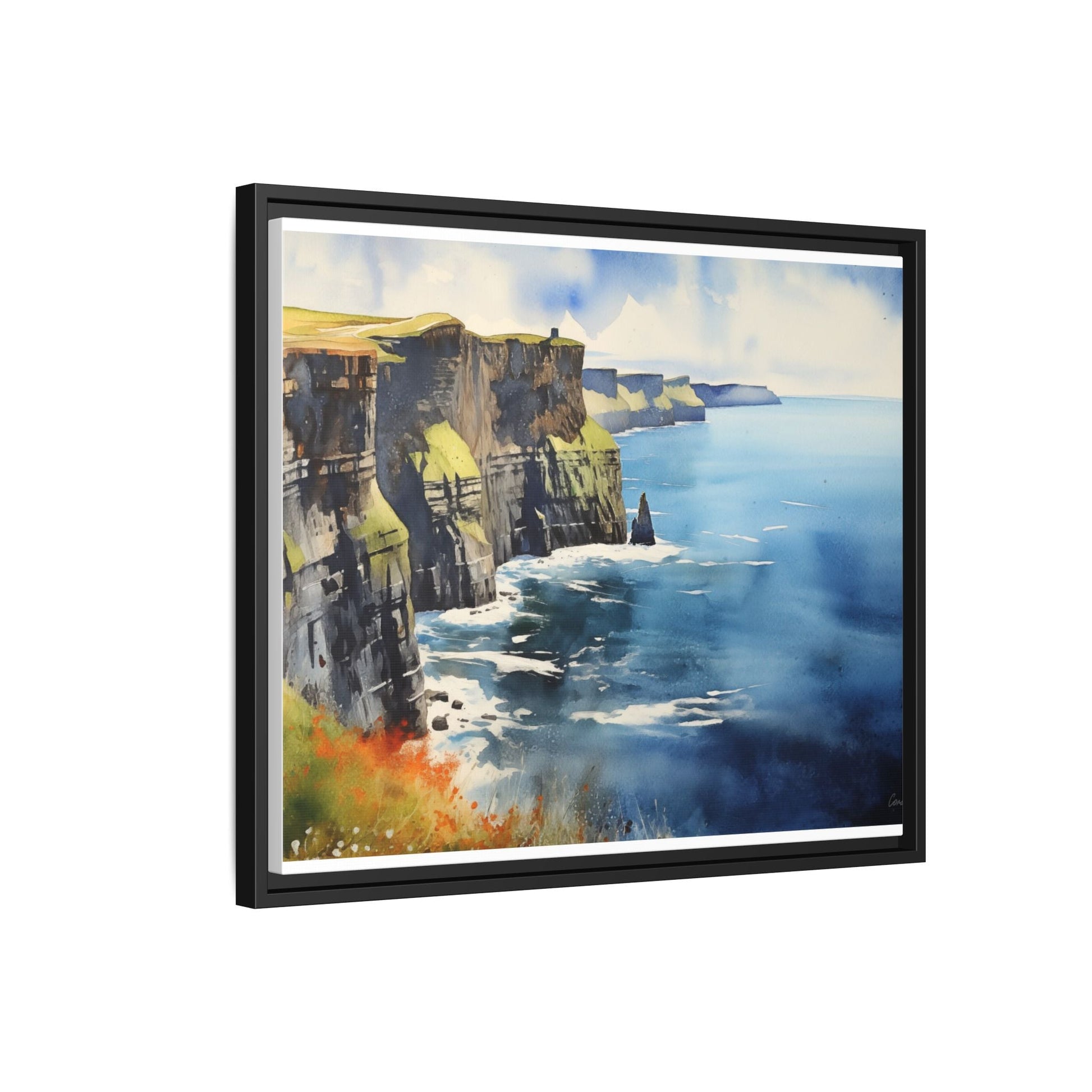 Cliffs of Moher Midday Sun - Beautiful Coastal Landscape Canvas Print