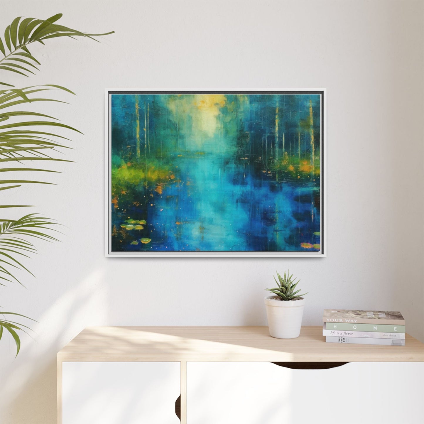 Symphony in Blue - Vibrant Abstract Canvas Print for Stylish Home Décor