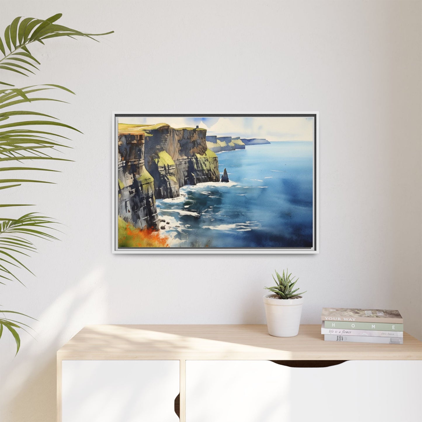 Cliffs of Moher Midday Sun - Beautiful Coastal Landscape Canvas Print