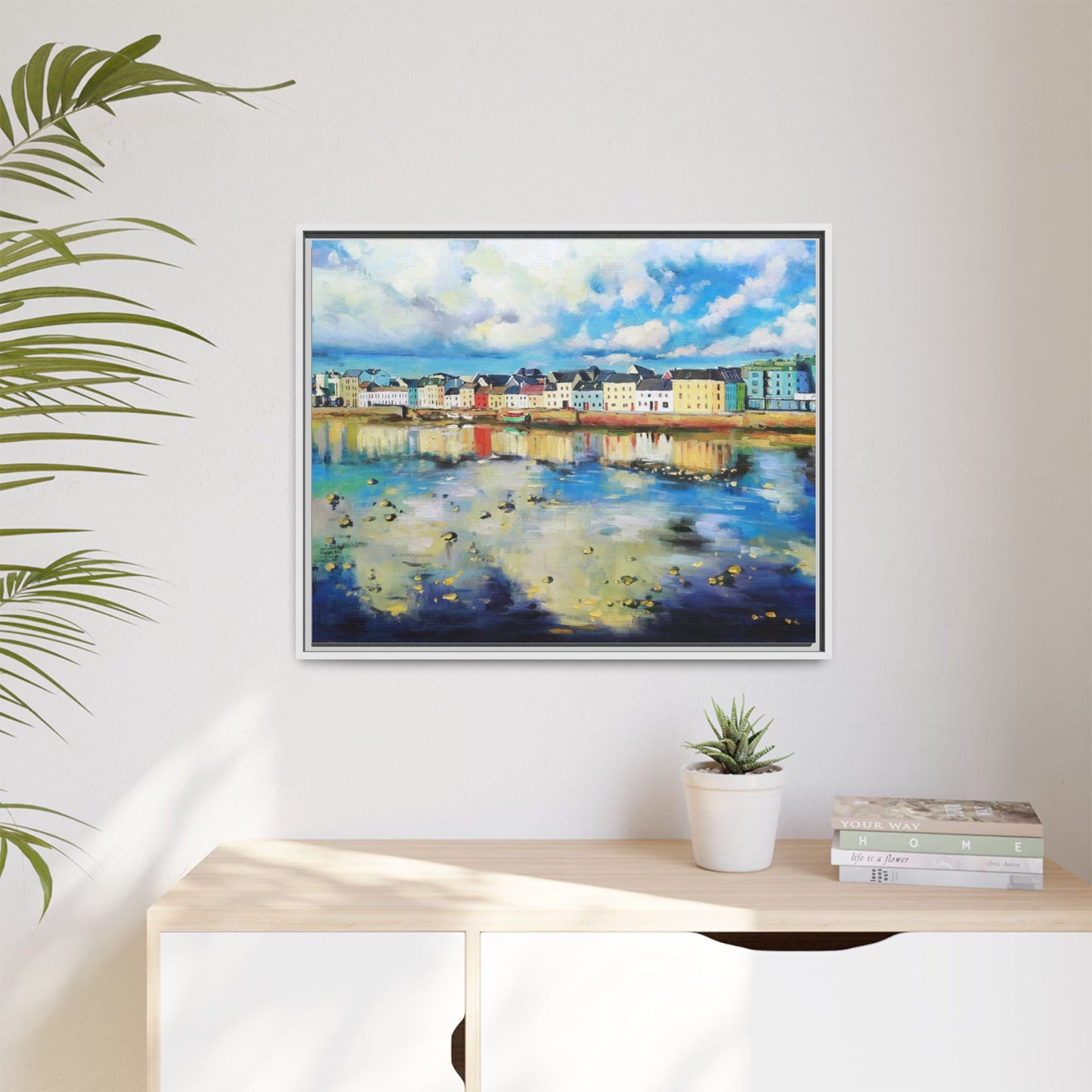 Galway Reflections wall art featuring serene Irish landscapes and water reflections, framed in premium quality wood.