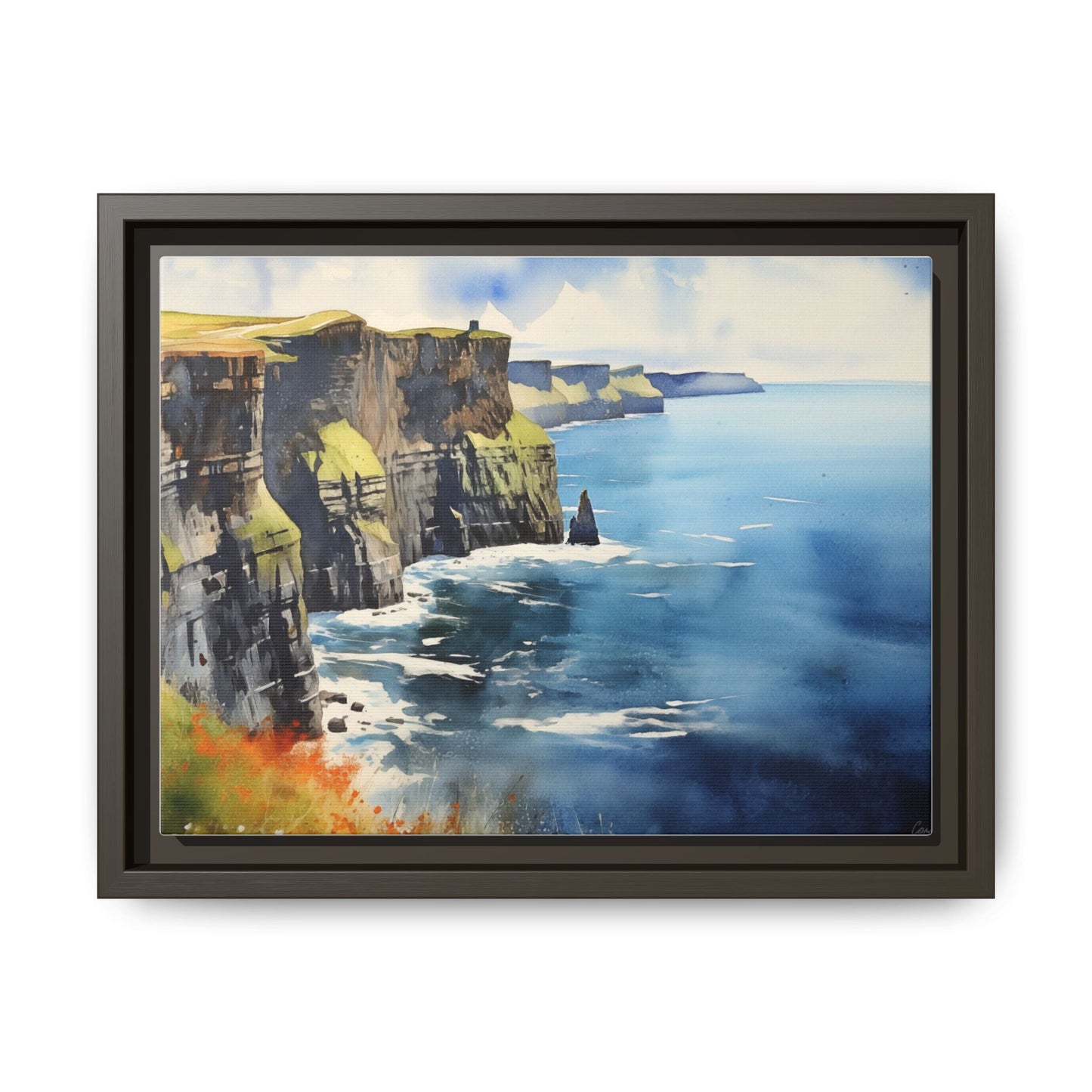 Cliffs of Moher Midday Sun - Beautiful Coastal Landscape Canvas Print