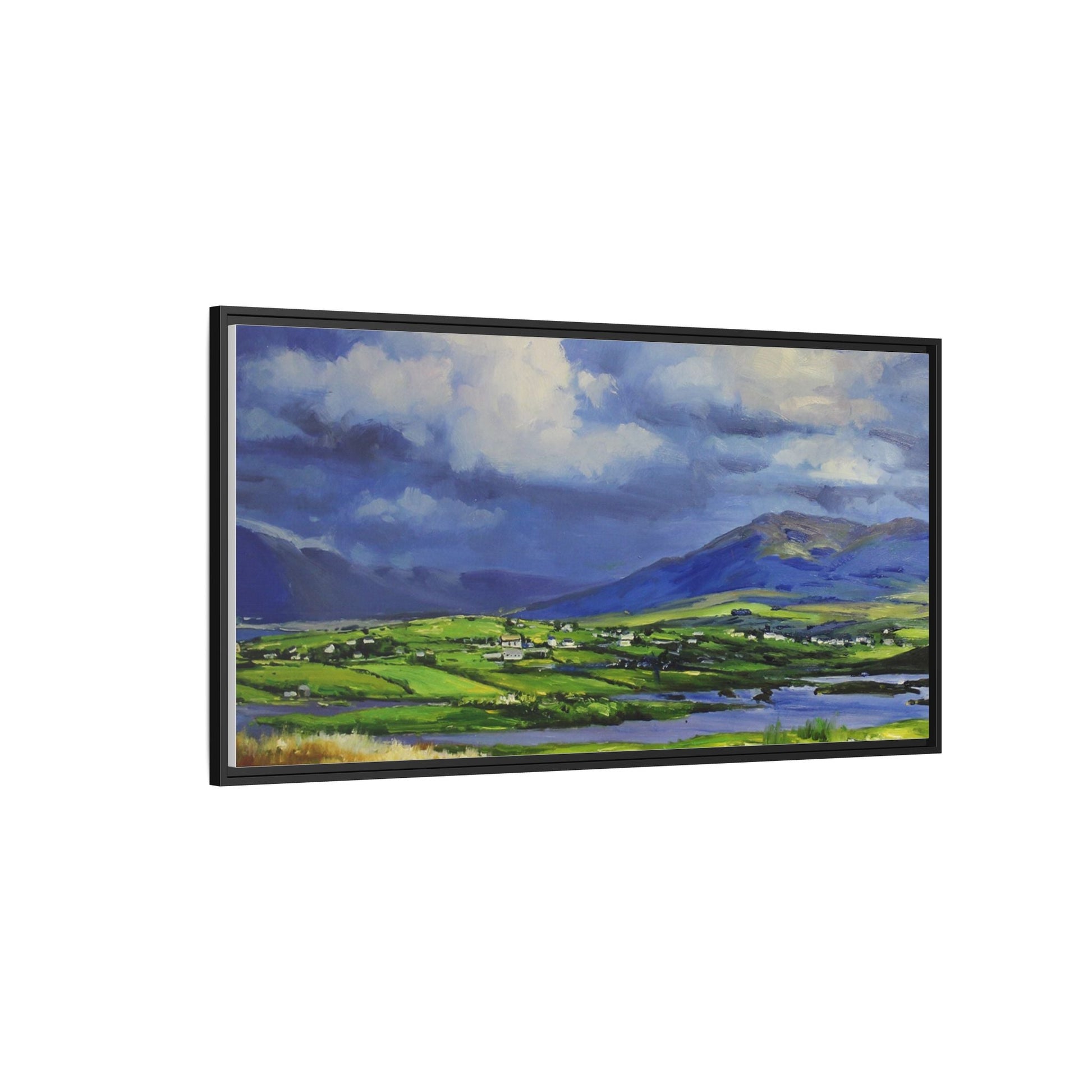 Connemara Fields - Stunning Irish landscape canvas print showcasing the serene beauty of Connemara's fields.