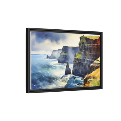 Watercolour of Cliffs of Moher – Beautiful Coastal Landscape Canvas Print