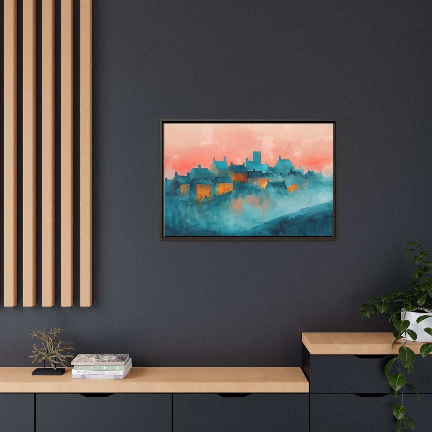 A Castle Town - Beautiful Landscape Canvas Print for all places Décor