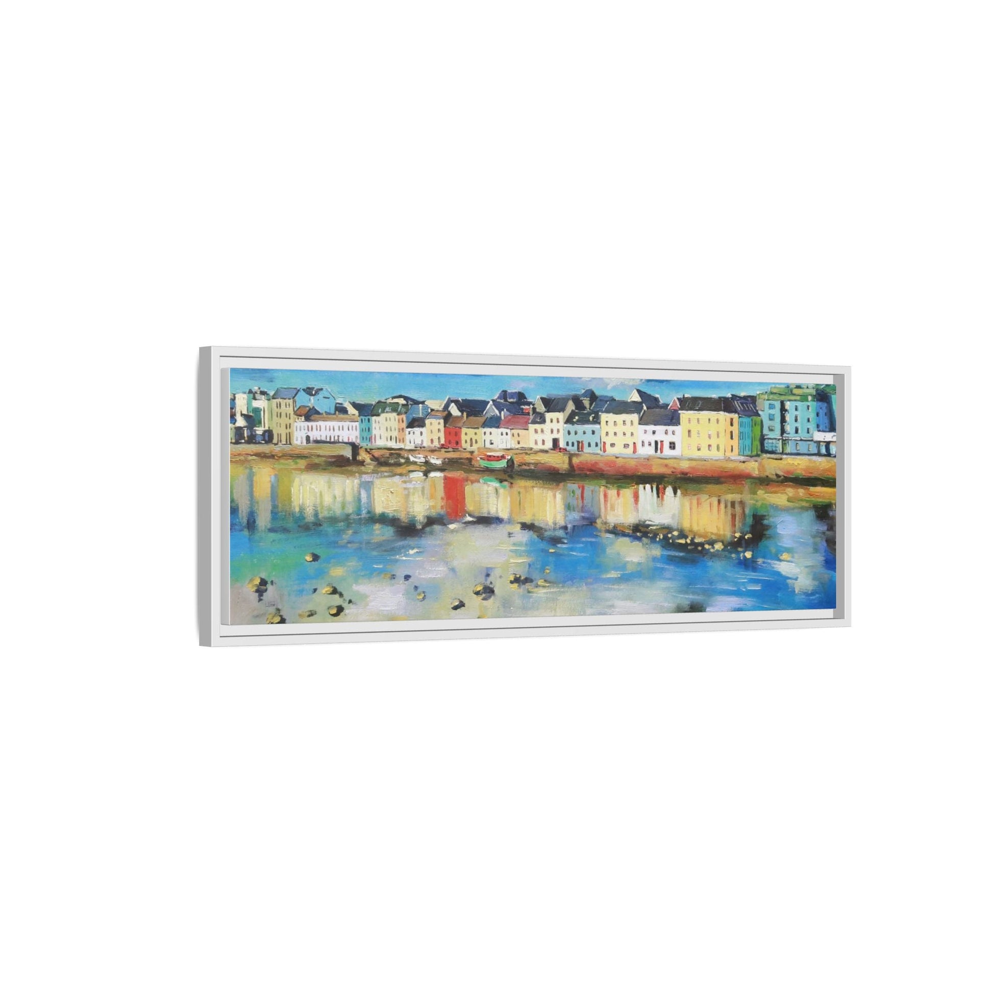 Galway Reflections wall art featuring serene Irish landscapes and water reflections, framed in premium quality wood.