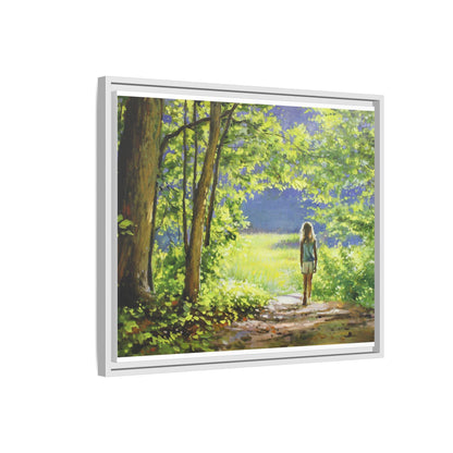 INTO THE LIGHT 11 – A captivating artwork featuring a luminous scene that evokes a sense of depth, movement, and serenity, framed in premium pinewood for timeless décor.