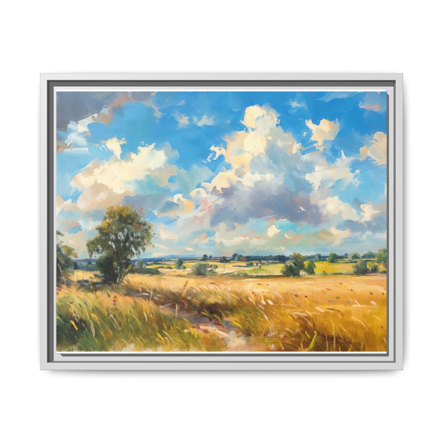 Summer Fields County Mayo Wall Art - Vibrant Irish Landscape Canvas Print