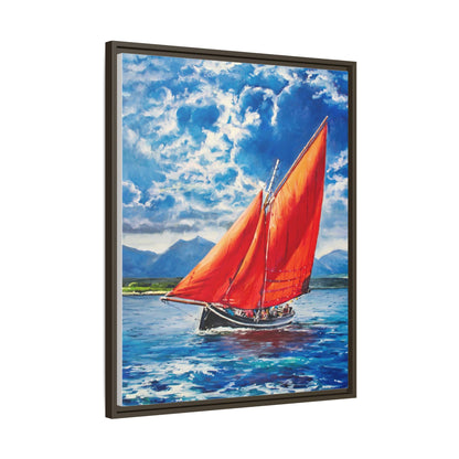 Single Galway Hooker – Premium Pinewood Art Frame for Timeless Décor