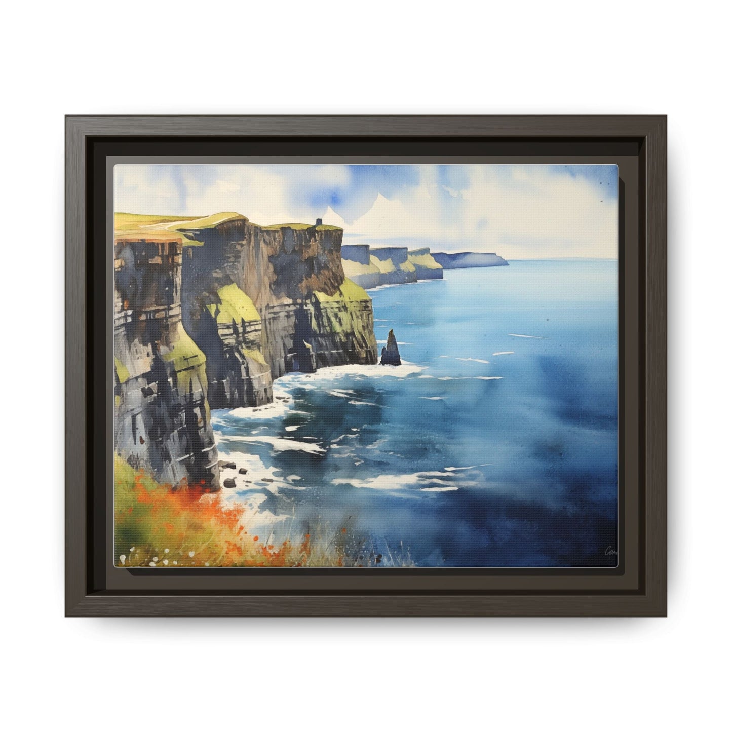 Cliffs of Moher Midday Sun - Beautiful Coastal Landscape Canvas Print