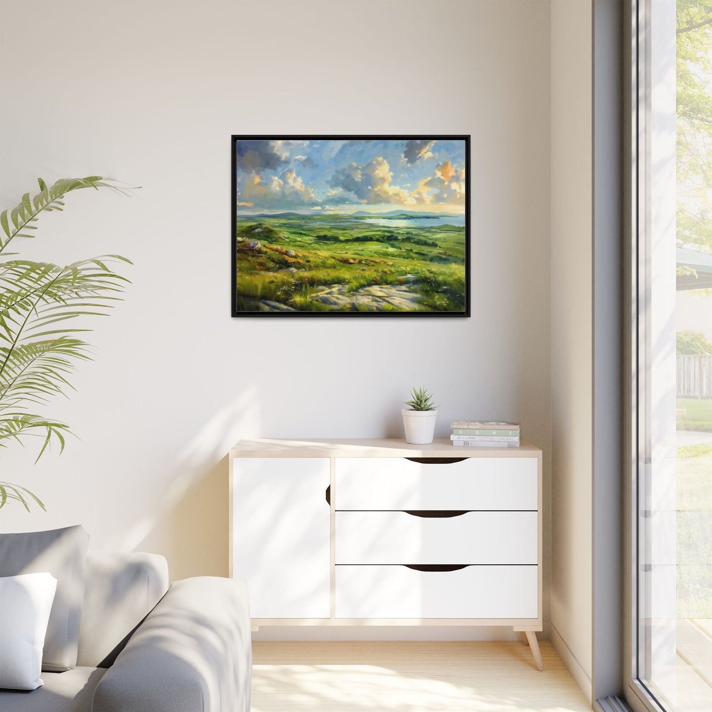 Wild Atlantic Summer Vista Wall Art - Breathtaking Coastal Landscape for Home Décor