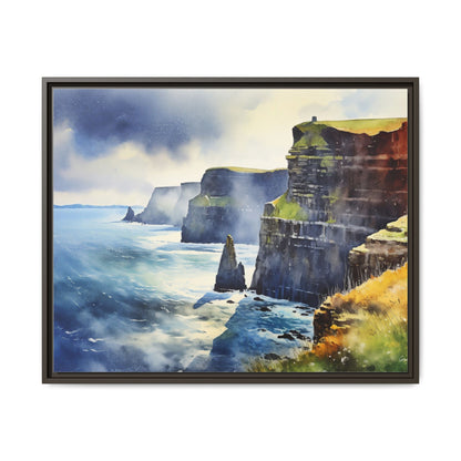 Watercolour of Cliffs of Moher – Beautiful Coastal Landscape Canvas Print