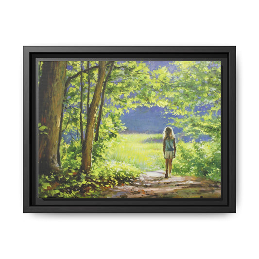 INTO THE LIGHT 11 – A captivating artwork featuring a luminous scene that evokes a sense of depth, movement, and serenity, framed in premium pinewood for timeless décor.