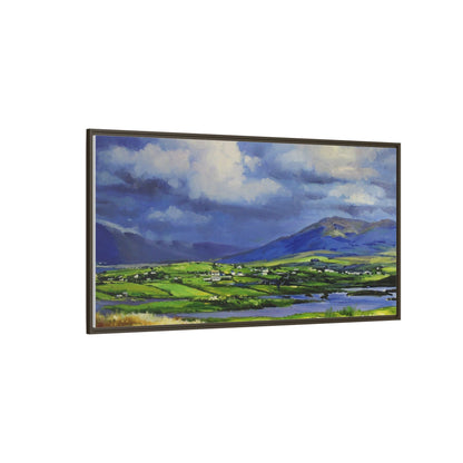 Connemara Fields - Stunning Irish landscape canvas print showcasing the serene beauty of Connemara's fields.