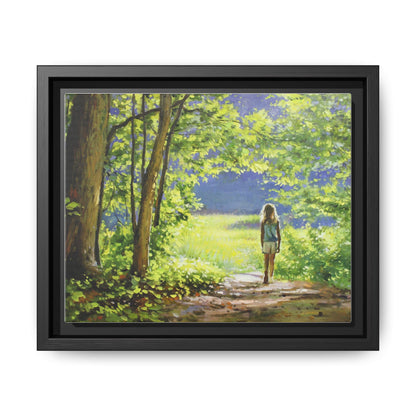 INTO THE LIGHT 11 – A captivating artwork featuring a luminous scene that evokes a sense of depth, movement, and serenity, framed in premium pinewood for timeless décor.