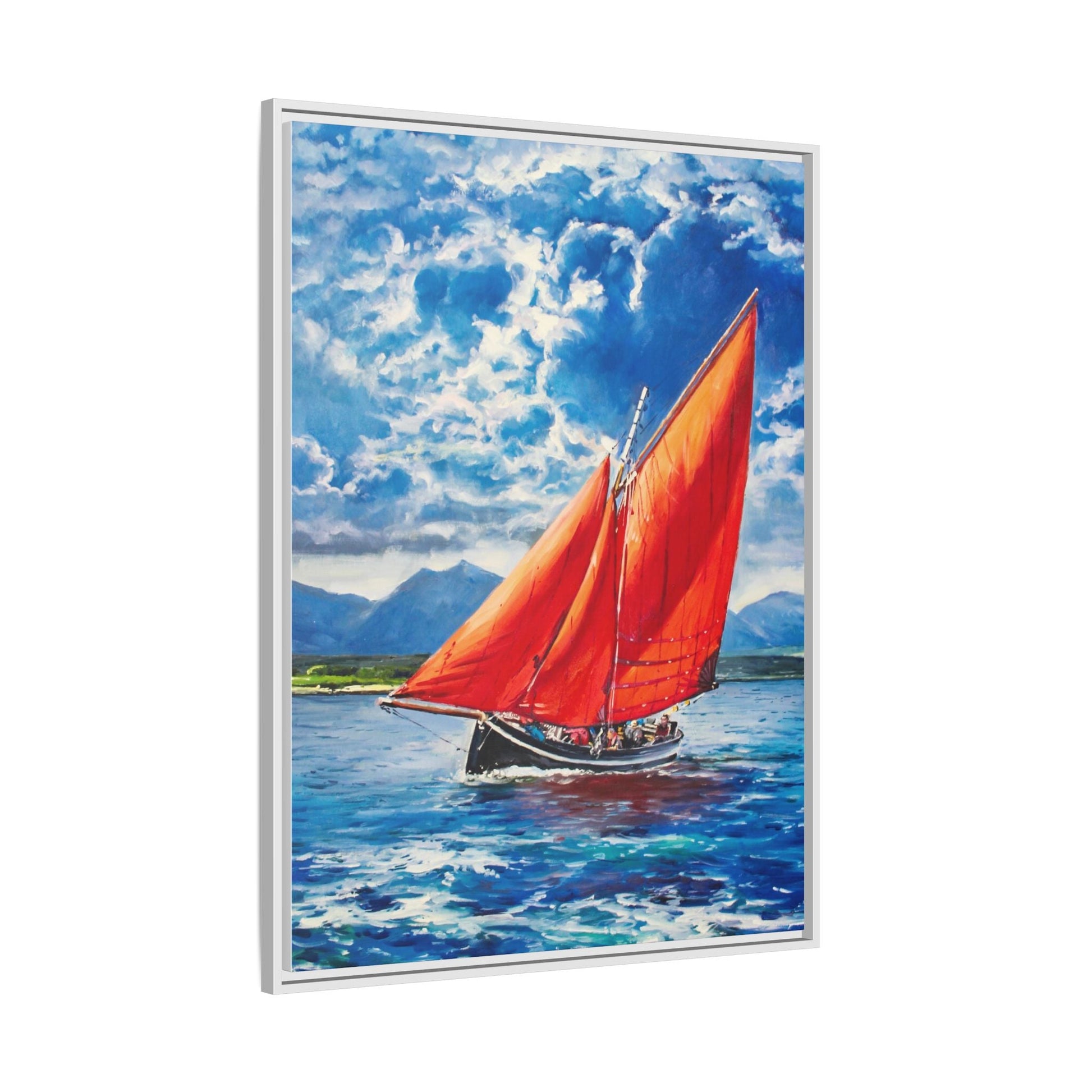 Single Galway Hooker – Premium Pinewood Art Frame for Timeless Décor