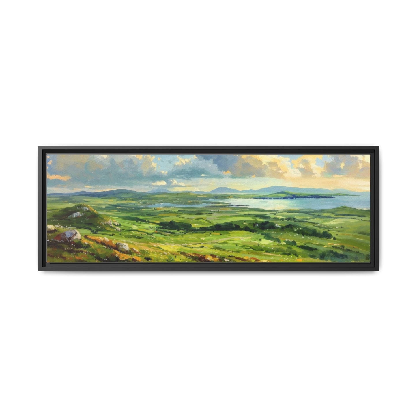 Wild Atlantic Summer Vista Wall Art - Breathtaking Coastal Landscape for Home Décor