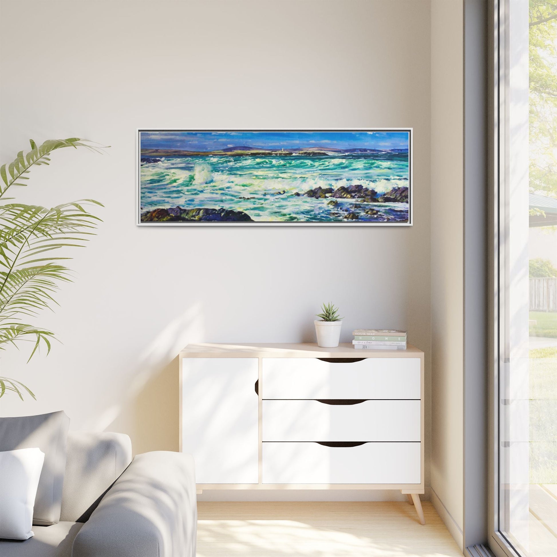 Ballyglass Lighthouse Erris wall art featuring the stunning coastal lighthouse, framed in premium materials for a perfect addition to any living space.