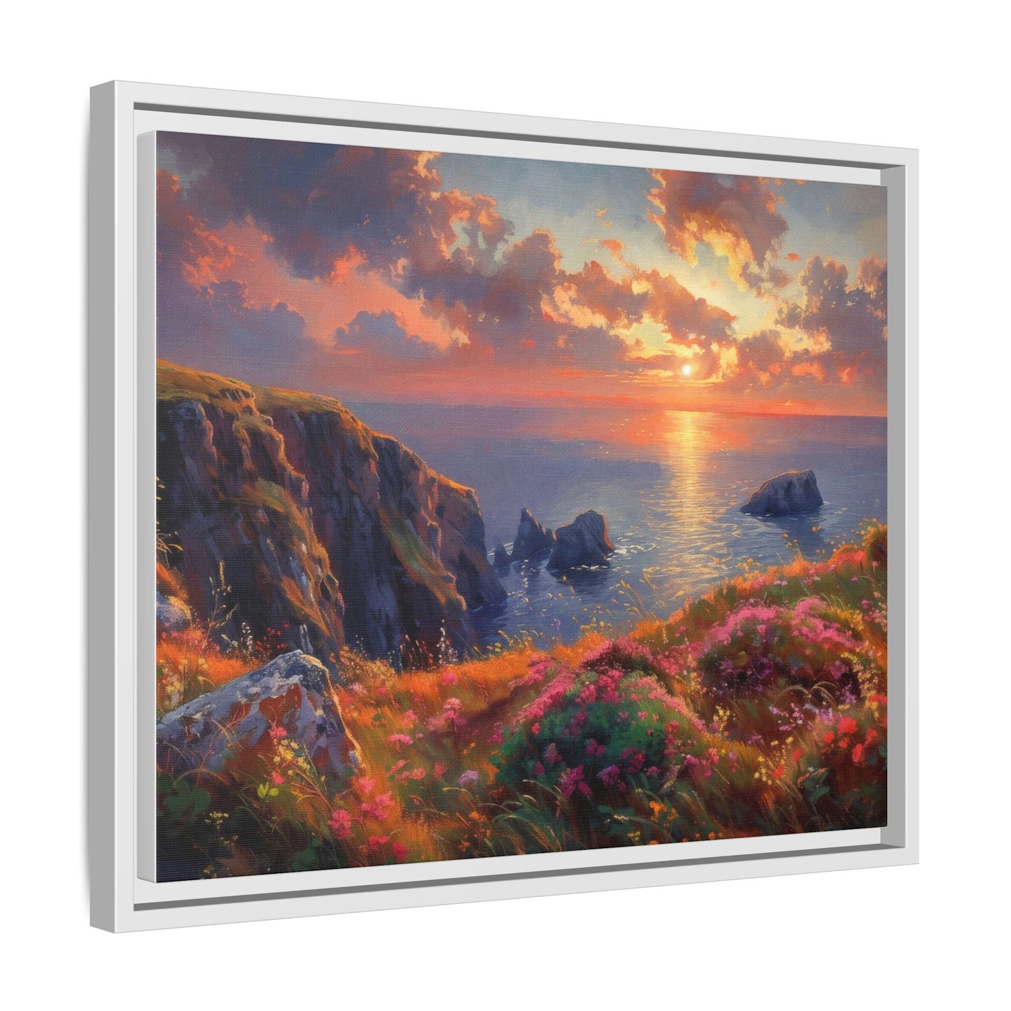 End of The Day wall art featuring a serene sunset landscape, printed on high-quality canvas to bring peaceful beauty and warmth to your home décor.