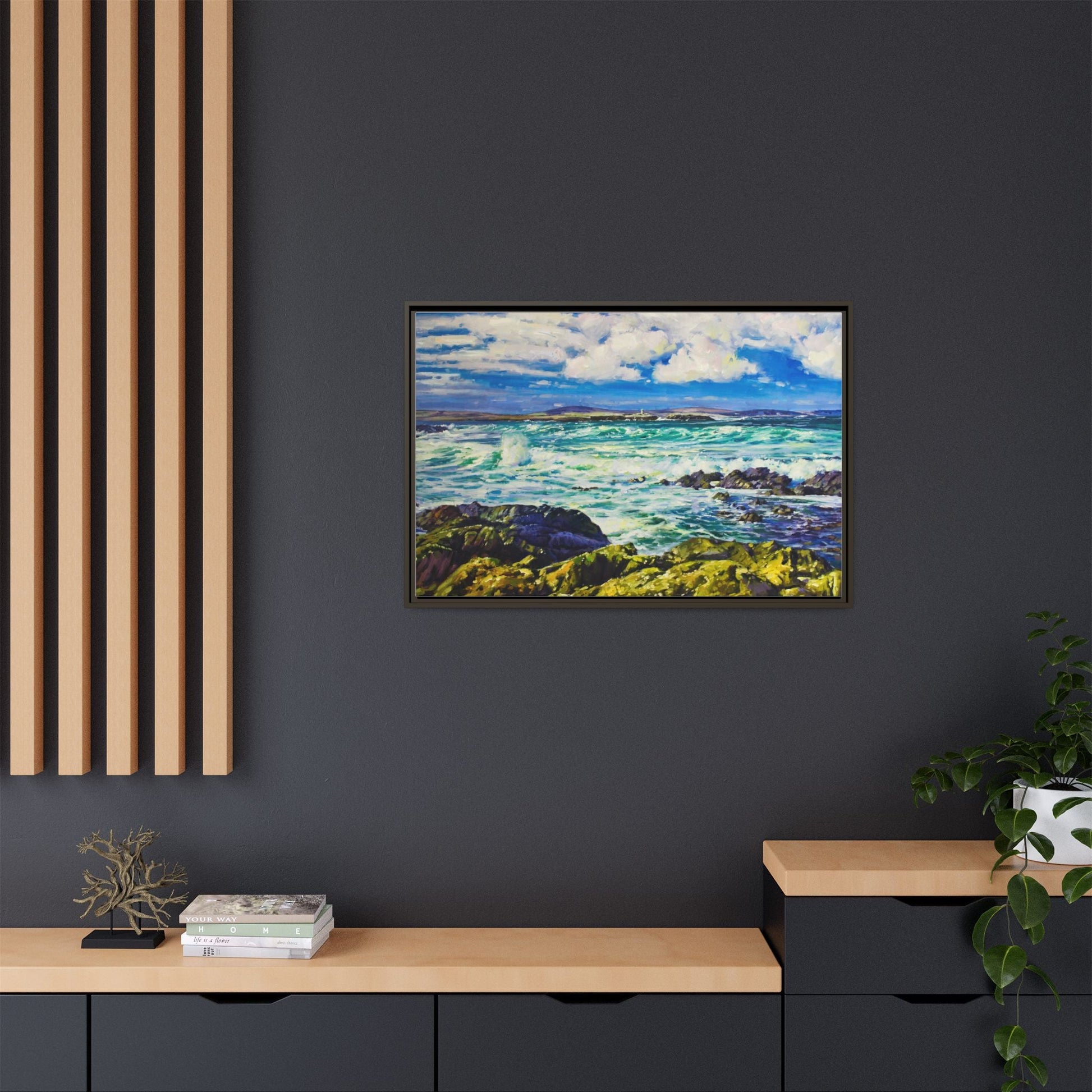 Ballyglass Lighthouse Erris wall art featuring the stunning coastal lighthouse, framed in premium materials for a perfect addition to any living space.