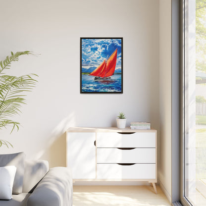 Single Galway Hooker – Premium Pinewood Art Frame for Timeless Décor