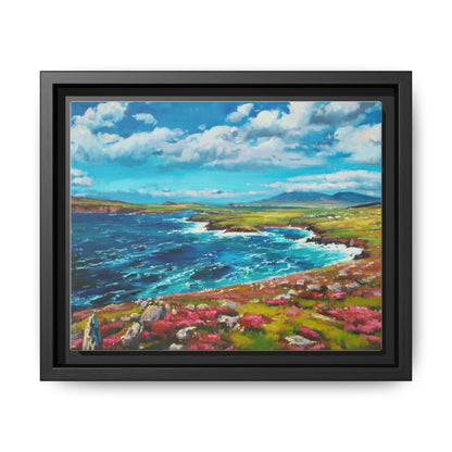 Dingle Peninsula wall art featuring a scenic view of Ireland's rugged coastline, printed on high-quality canvas with a premium frame.