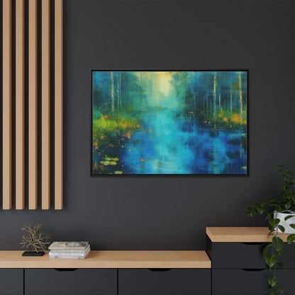 Symphony in Blue - Vibrant Abstract Canvas Print for Stylish Home Décor