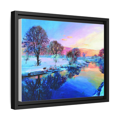 Winter Trees framed art – Premium pinewood frame with a cotton-polyester canvas print, featuring a protective coating for lasting beauty and timeless décor.